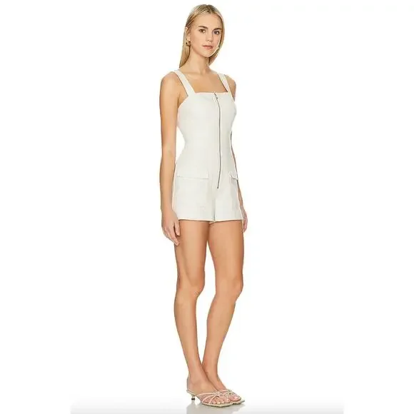 Amanda Uprichard Gage Linen Blend Romper - Large - NWT